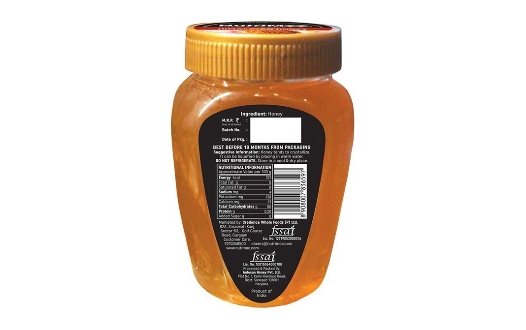 Nutrimoo Natural Himalayan Honey    Plastic Jar  500 grams